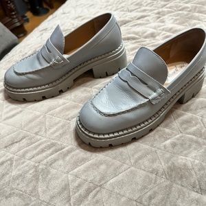 FREE PEOPLE THICK SOLE LOAFERS GRAY SIZE 7.5